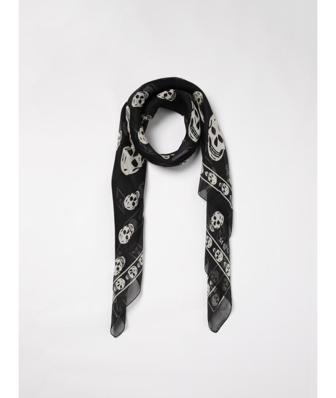 ALEXANDER MCQUEEN Черный шарф, фото 2