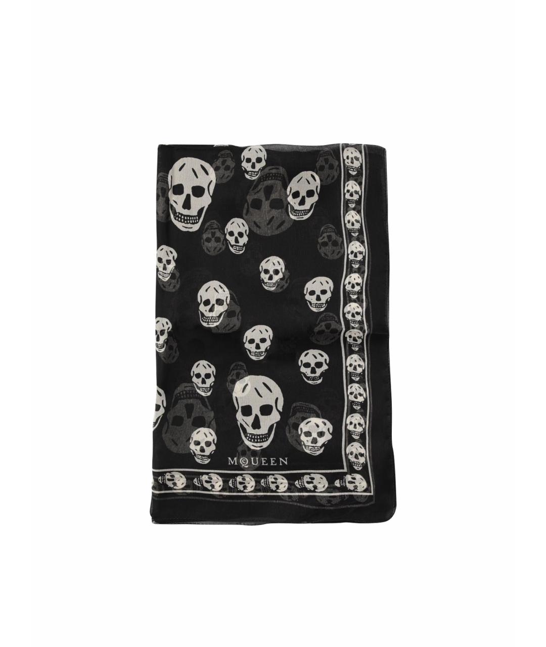 ALEXANDER MCQUEEN Черный шарф, фото 1