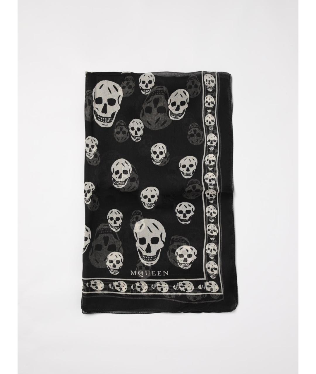 ALEXANDER MCQUEEN Черный шарф, фото 4