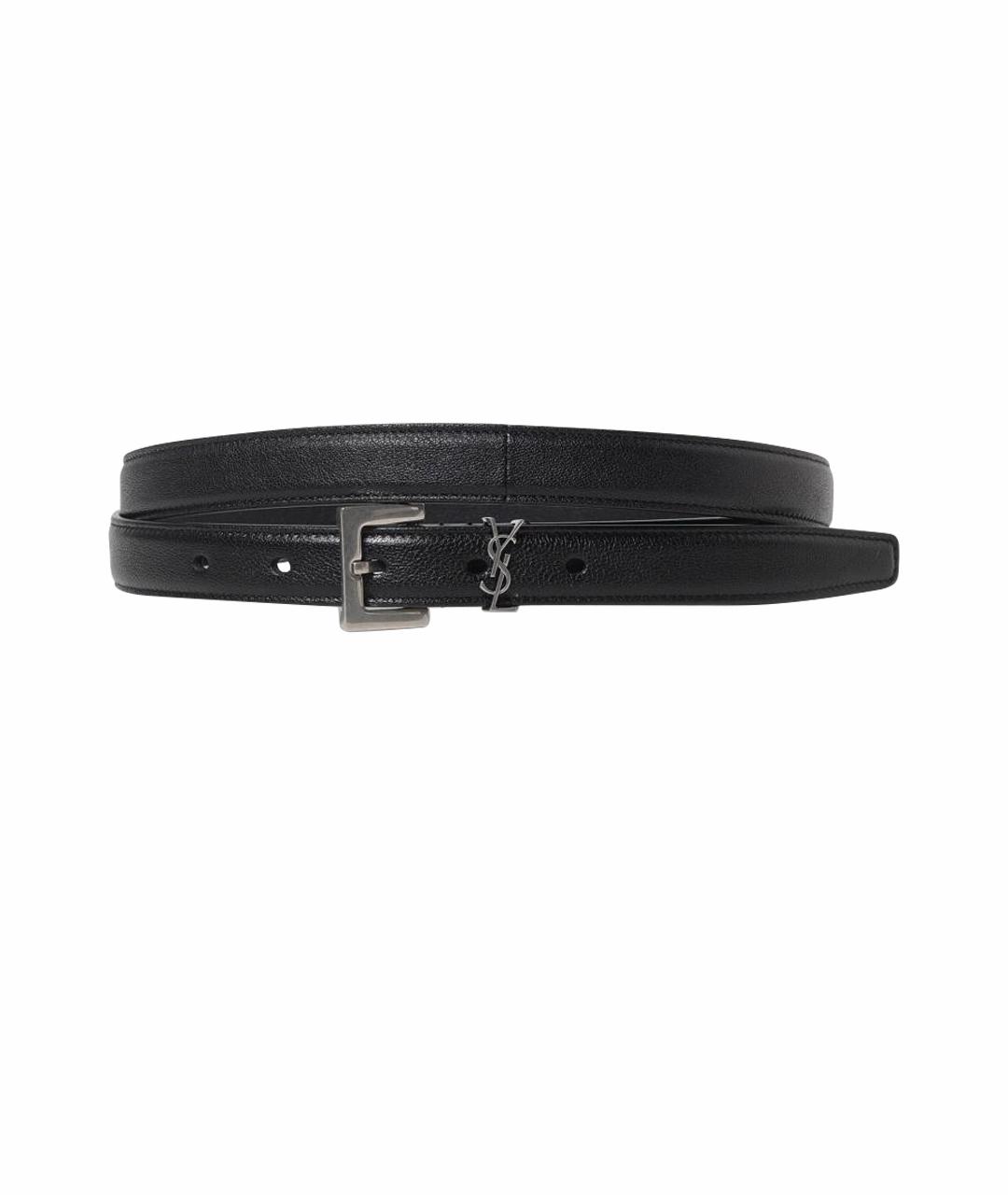 SAINT LAURENT Черный ремень, фото 1