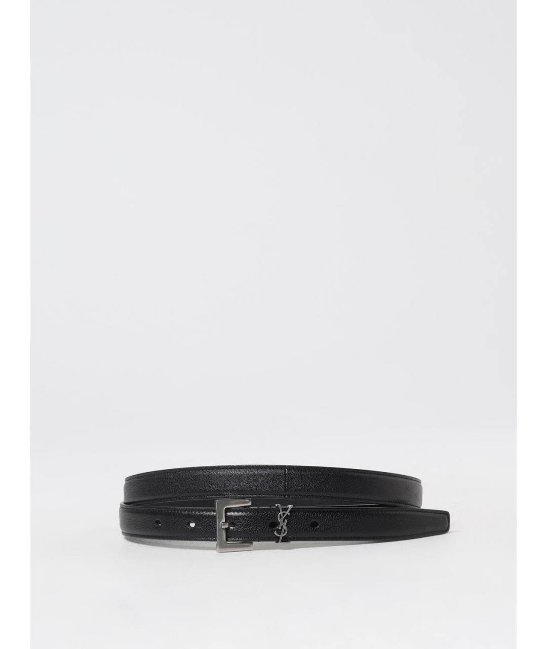 SAINT LAURENT Черный ремень, фото 3