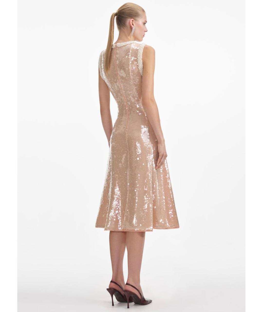 SELF-PORTRAIT Бежевое коктейльное платье, фото 9