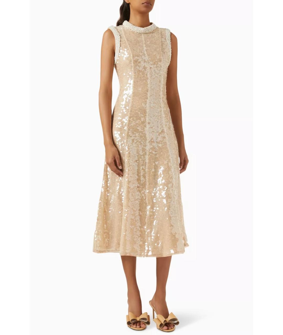 SELF-PORTRAIT Бежевое коктейльное платье, фото 4