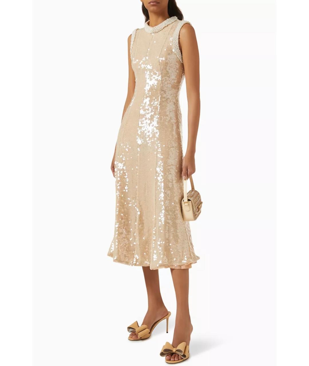 SELF-PORTRAIT Бежевое коктейльное платье, фото 5