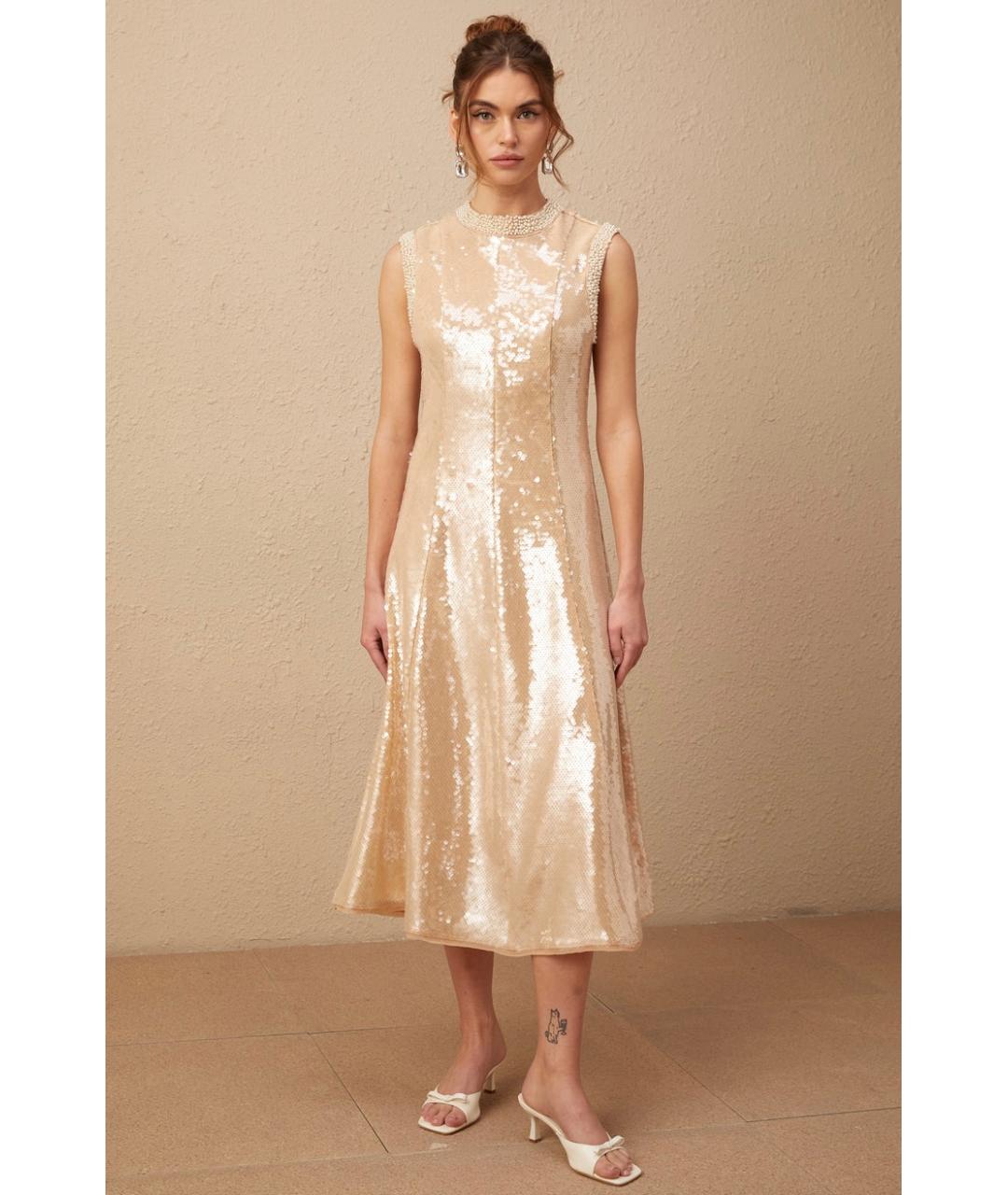 SELF-PORTRAIT Бежевое коктейльное платье, фото 2