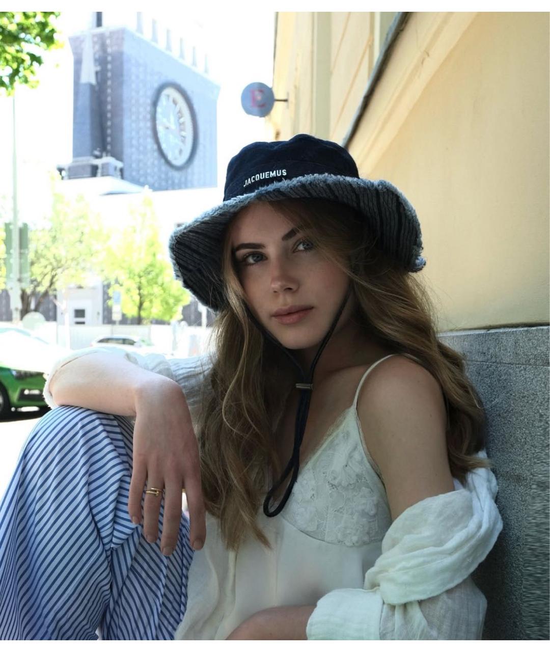 JACQUEMUS Темно-синяя панама, фото 3