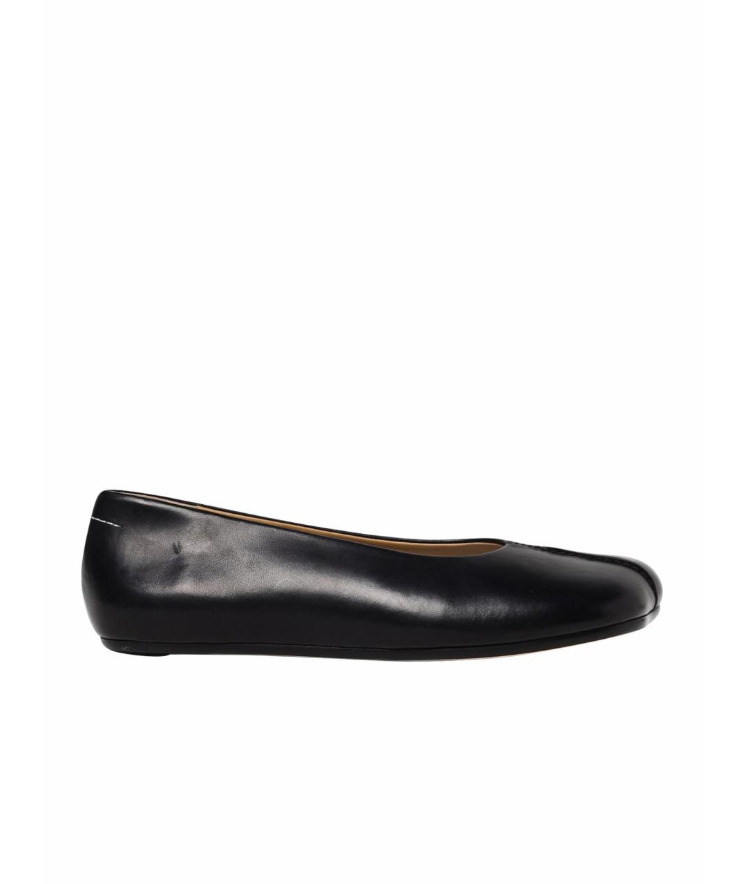 MM6 MAISON MARGIELA Черные кожаные балетки, фото 1
