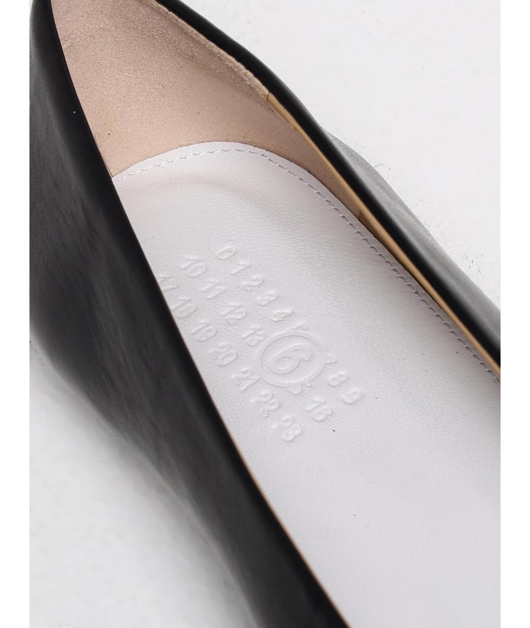 MM6 MAISON MARGIELA Черные кожаные балетки, фото 4