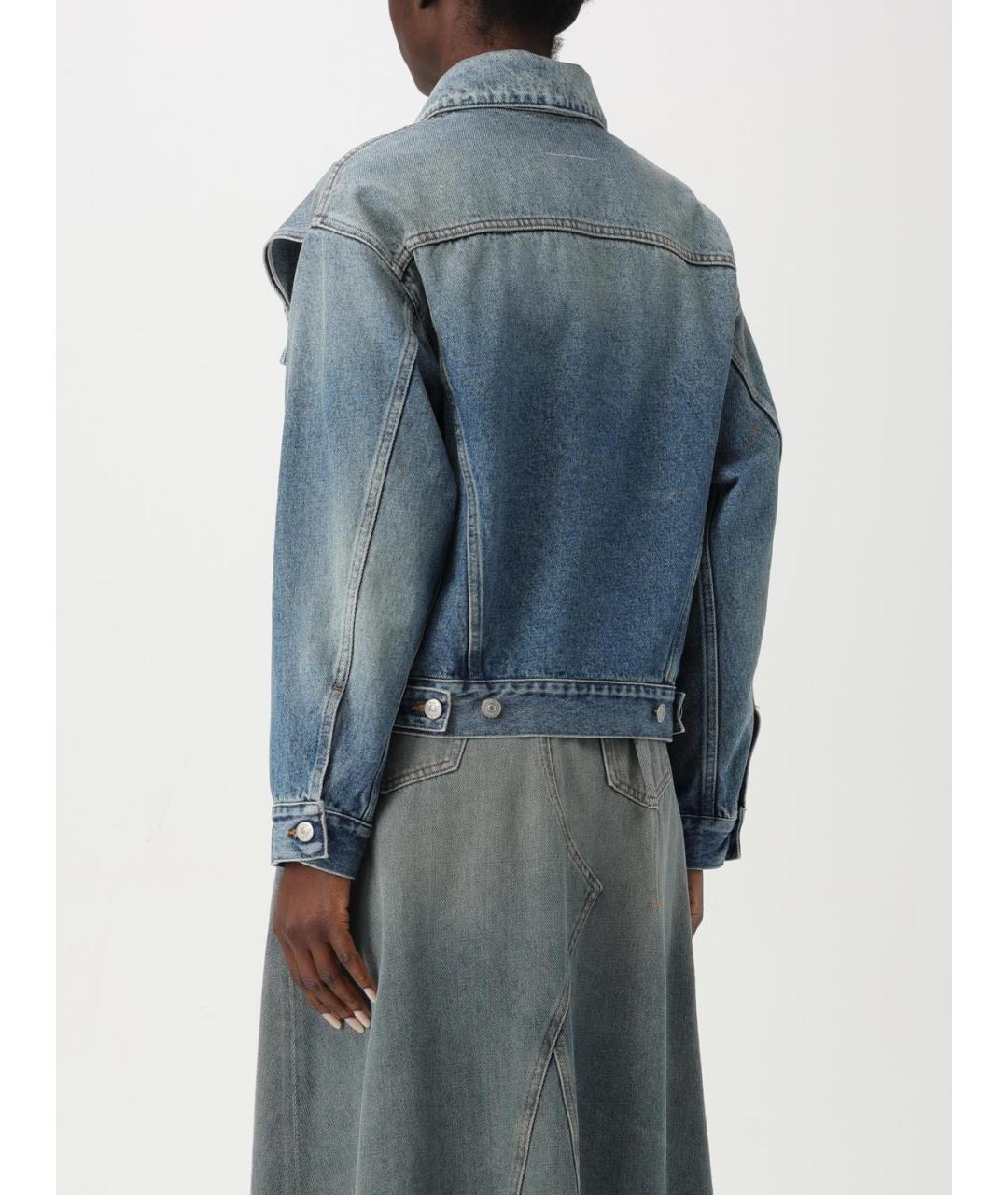 MM6 MAISON MARGIELA Синяя хлопковая куртка, фото 4