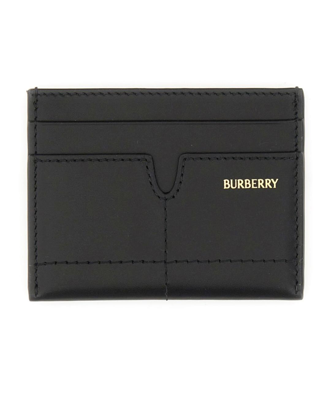 BURBERRY Черный кожаный кардхолдер, фото 1