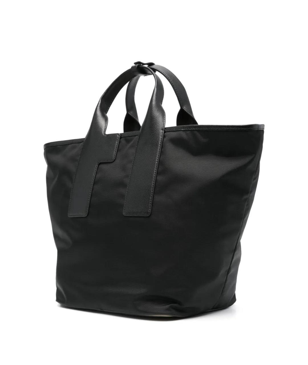 FURLA Черная кожаная сумка тоут, фото 3