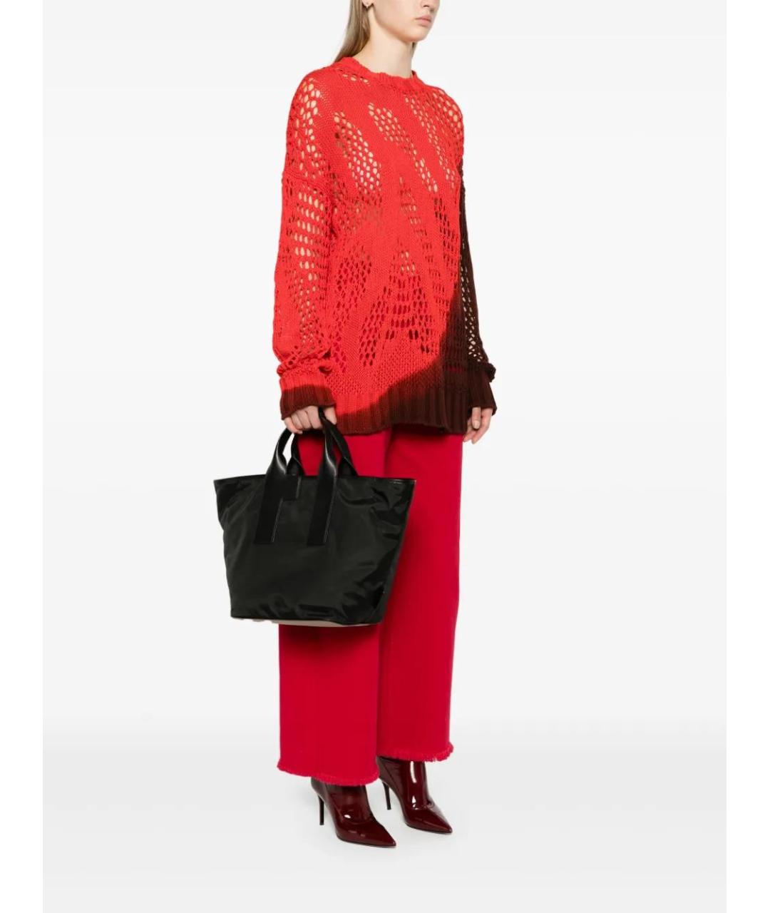 FURLA Черная кожаная сумка тоут, фото 2