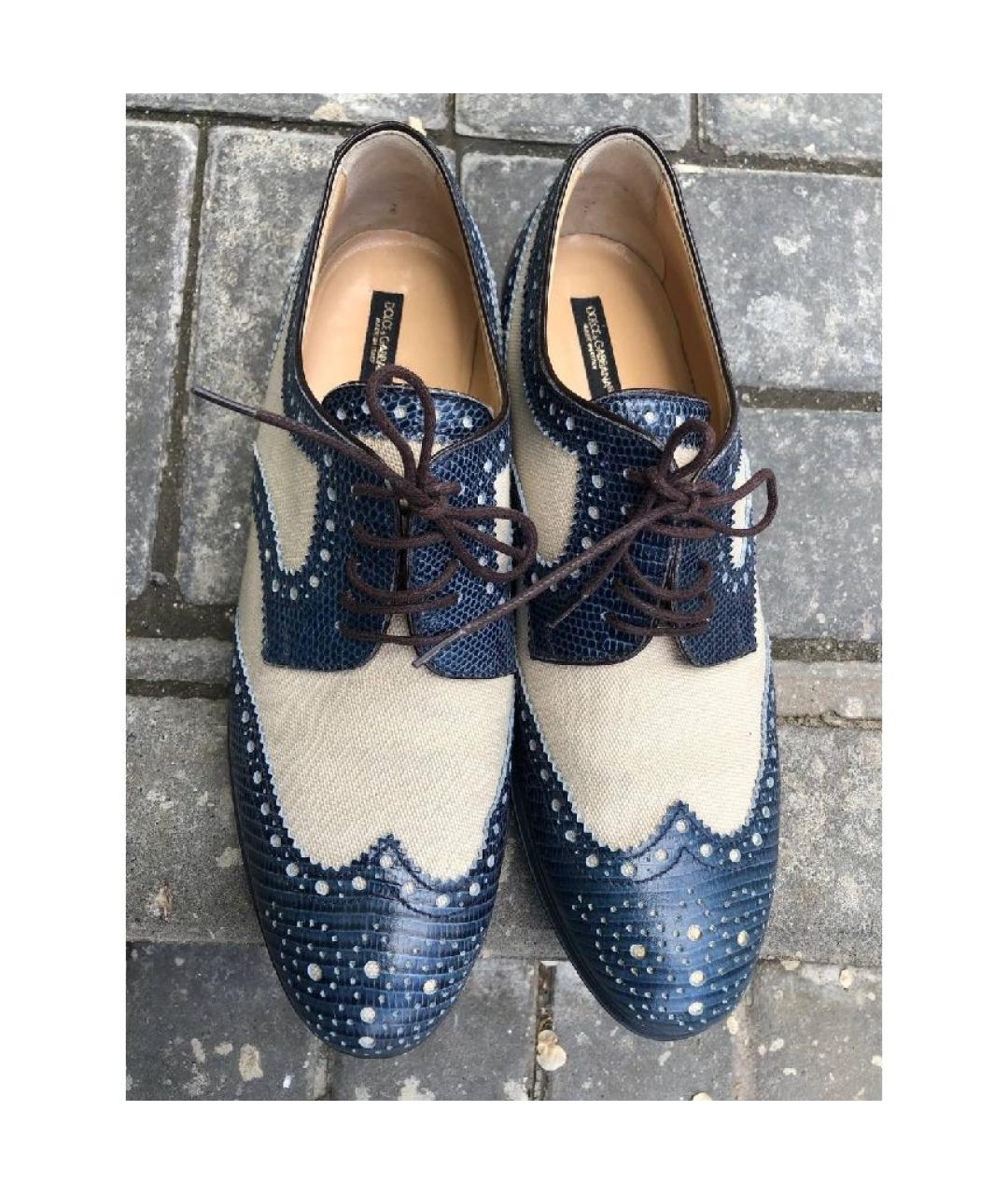 DOLCE&GABBANA Мульти кожаные брогги и оксфорды, фото 2