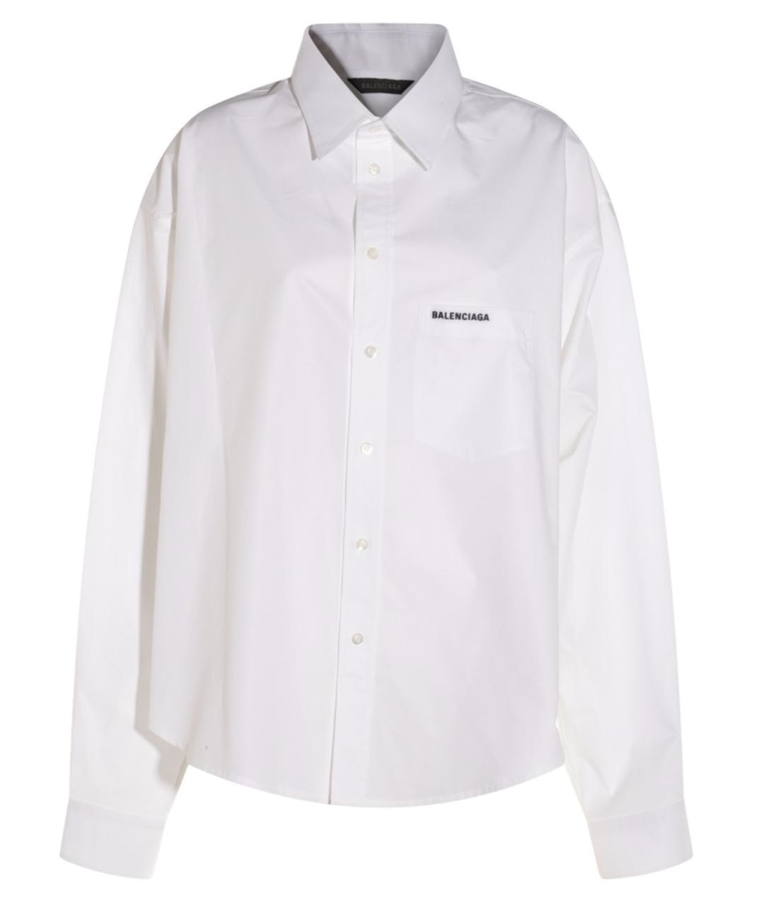 BALENCIAGA Белая хлопковая рубашка, фото 1