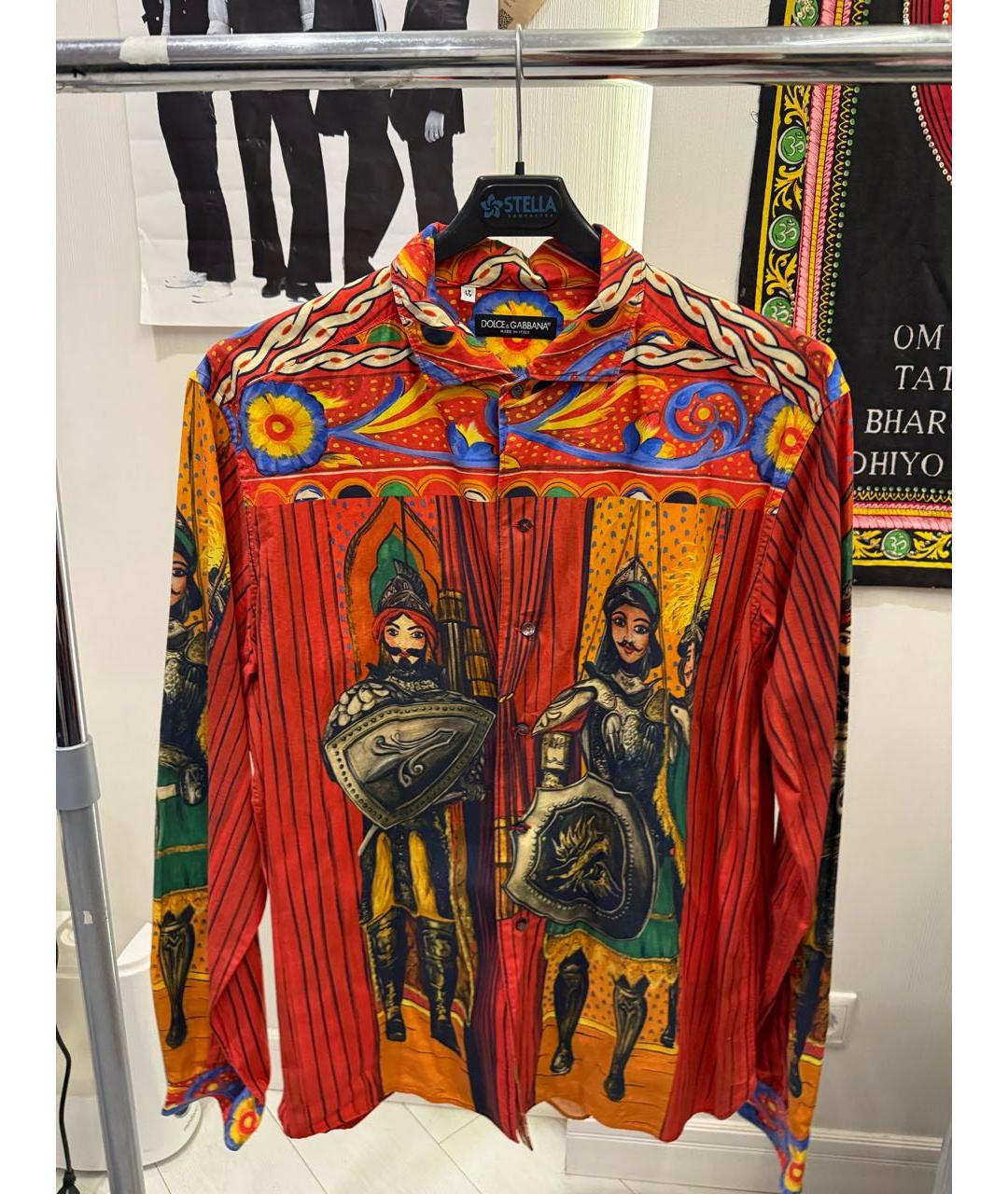 DOLCE&GABBANA Красная хлопковая кэжуал рубашка, фото 2