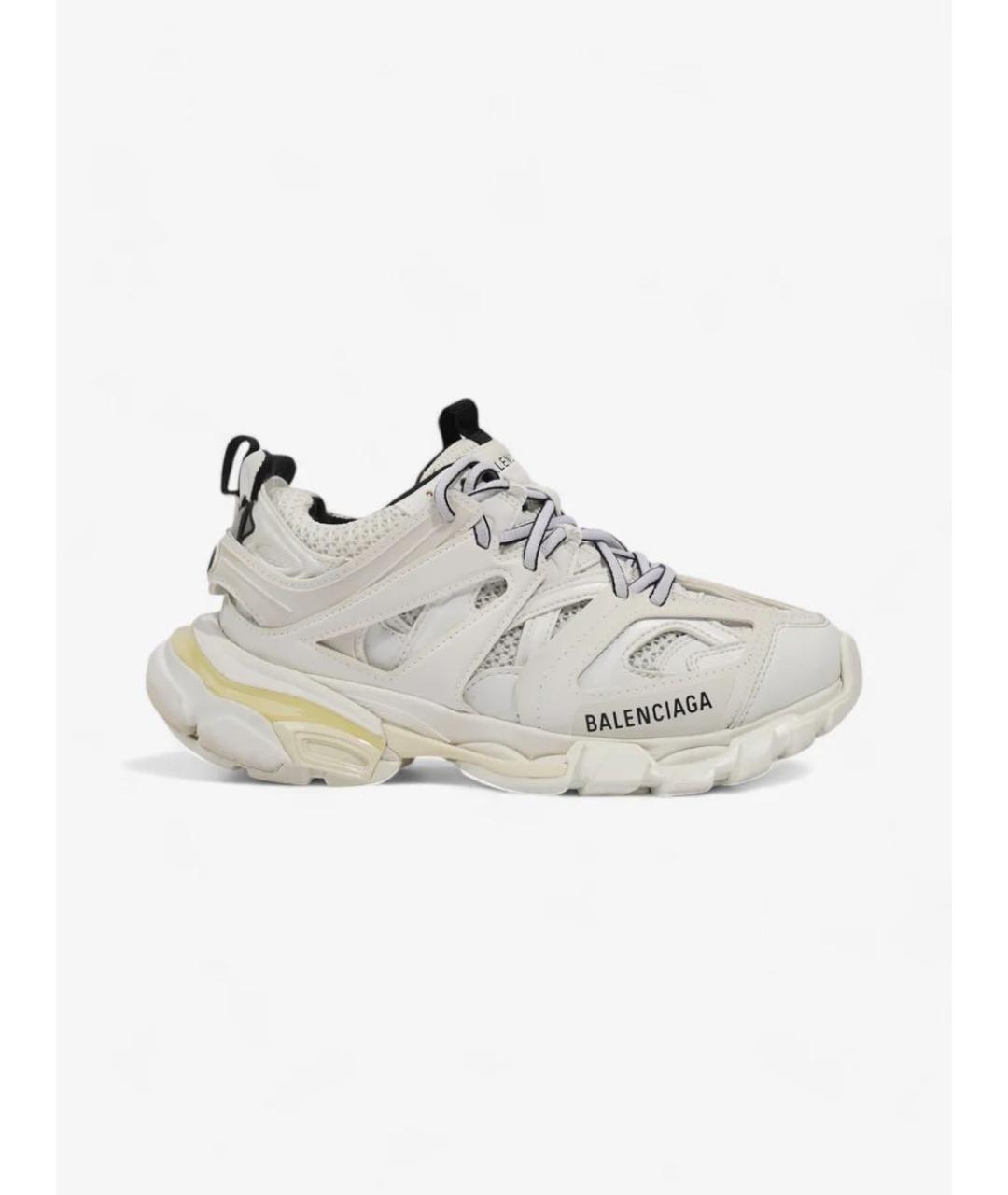 BALENCIAGA Белые текстильные низкие кроссовки / кеды, фото 7