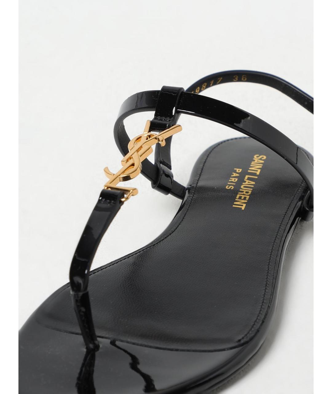 SAINT LAURENT Черные босоножки, фото 4