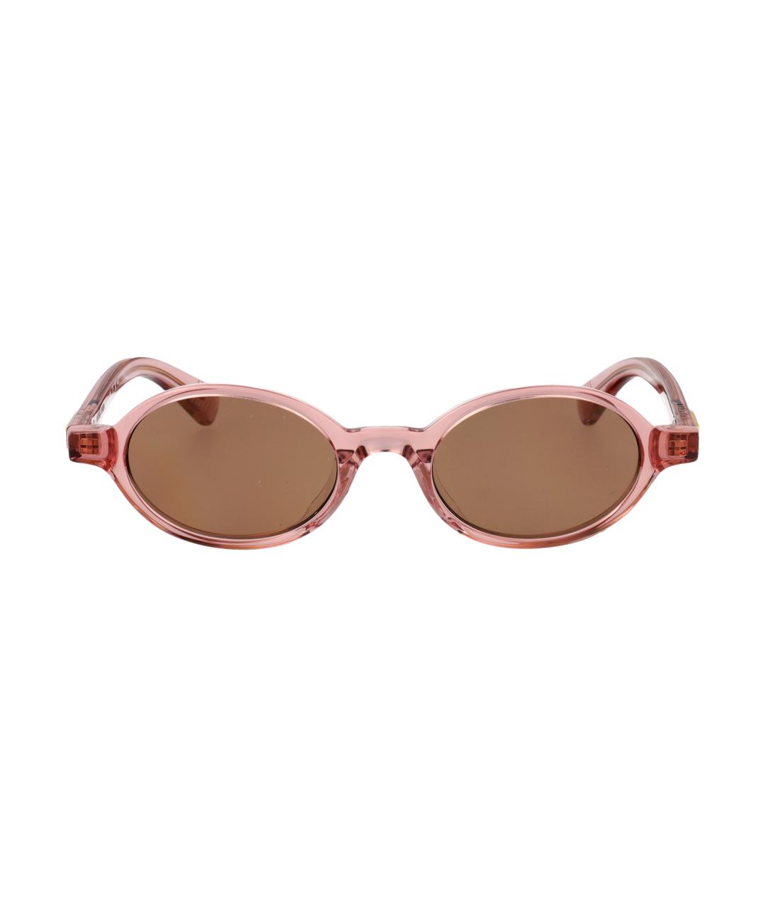BOTTEGA VENETA Розовые пластиковые солнцезащитные очки, фото 2