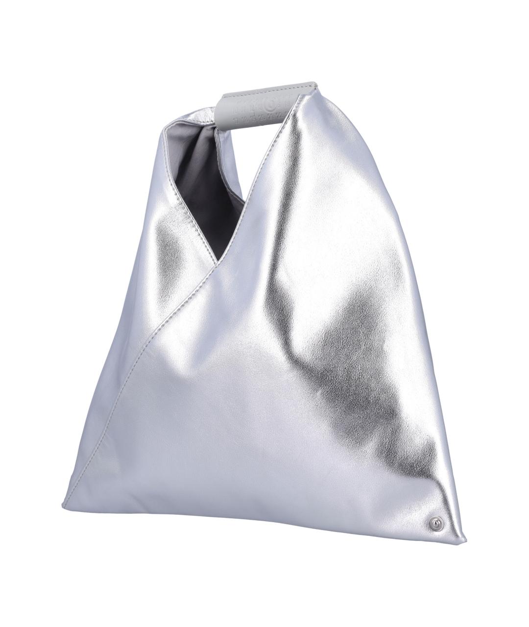 MAISON MARGIELA Серебряная сумка тоут из искусственной кожи, фото 3