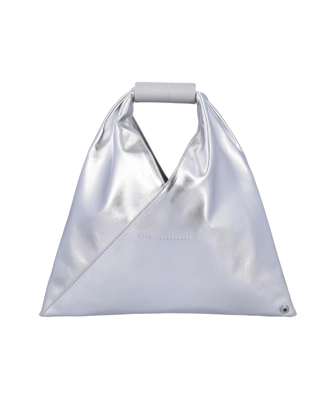 MAISON MARGIELA Серебряная сумка тоут из искусственной кожи, фото 4