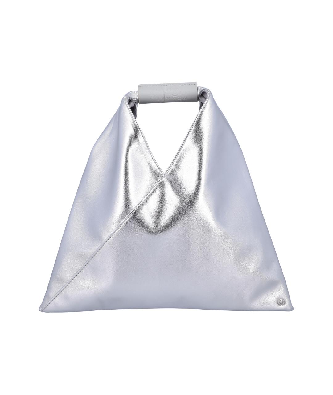 MAISON MARGIELA Серебряная сумка тоут из искусственной кожи, фото 1