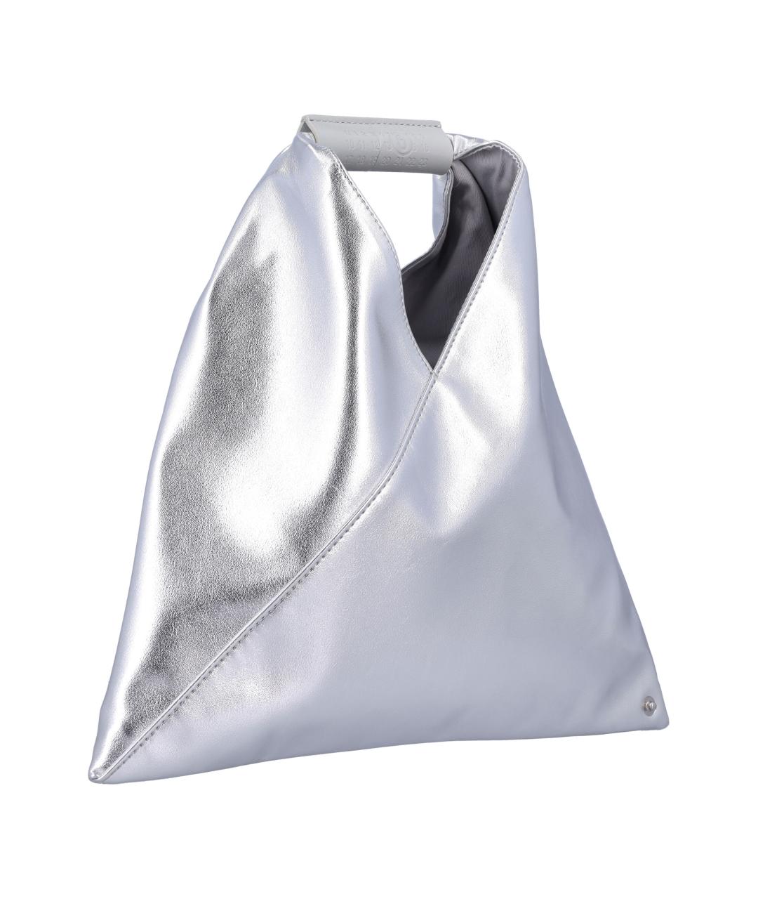 MAISON MARGIELA Серебряная сумка тоут из искусственной кожи, фото 2