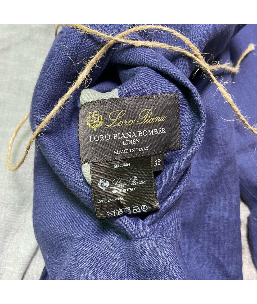 LORO PIANA Синяя льняная куртка, фото 6