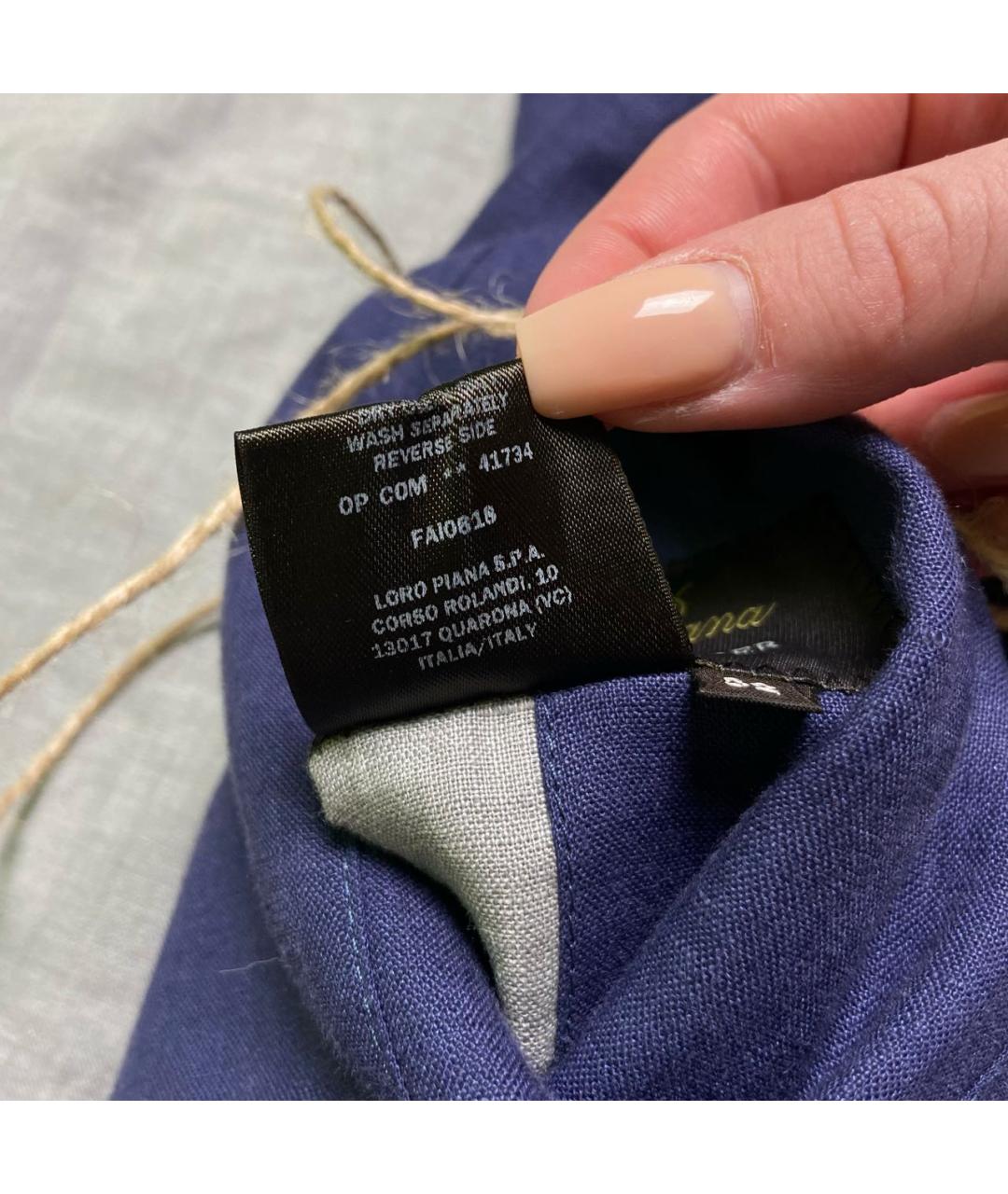 LORO PIANA Синяя льняная куртка, фото 7
