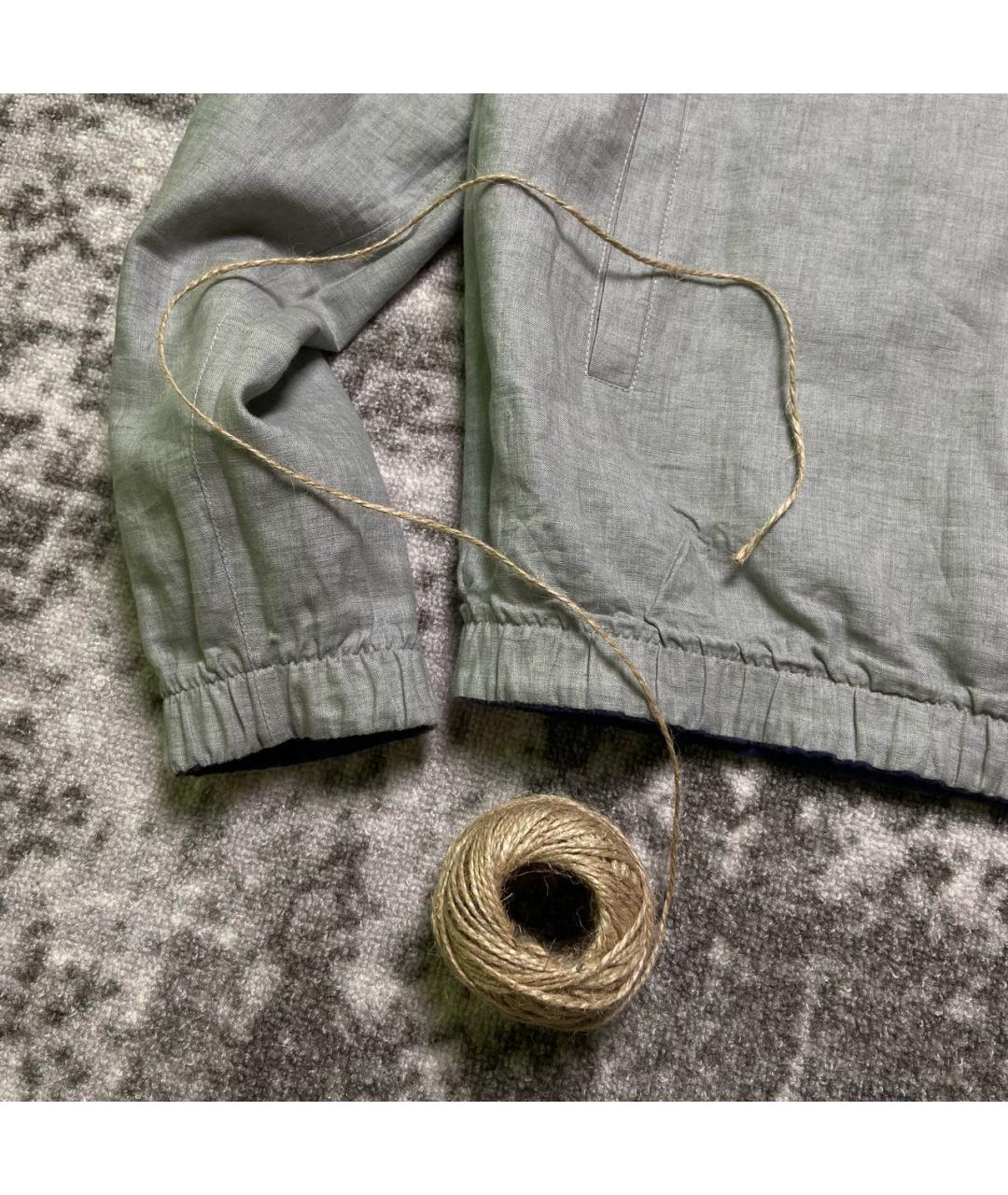 LORO PIANA Синяя льняная куртка, фото 4