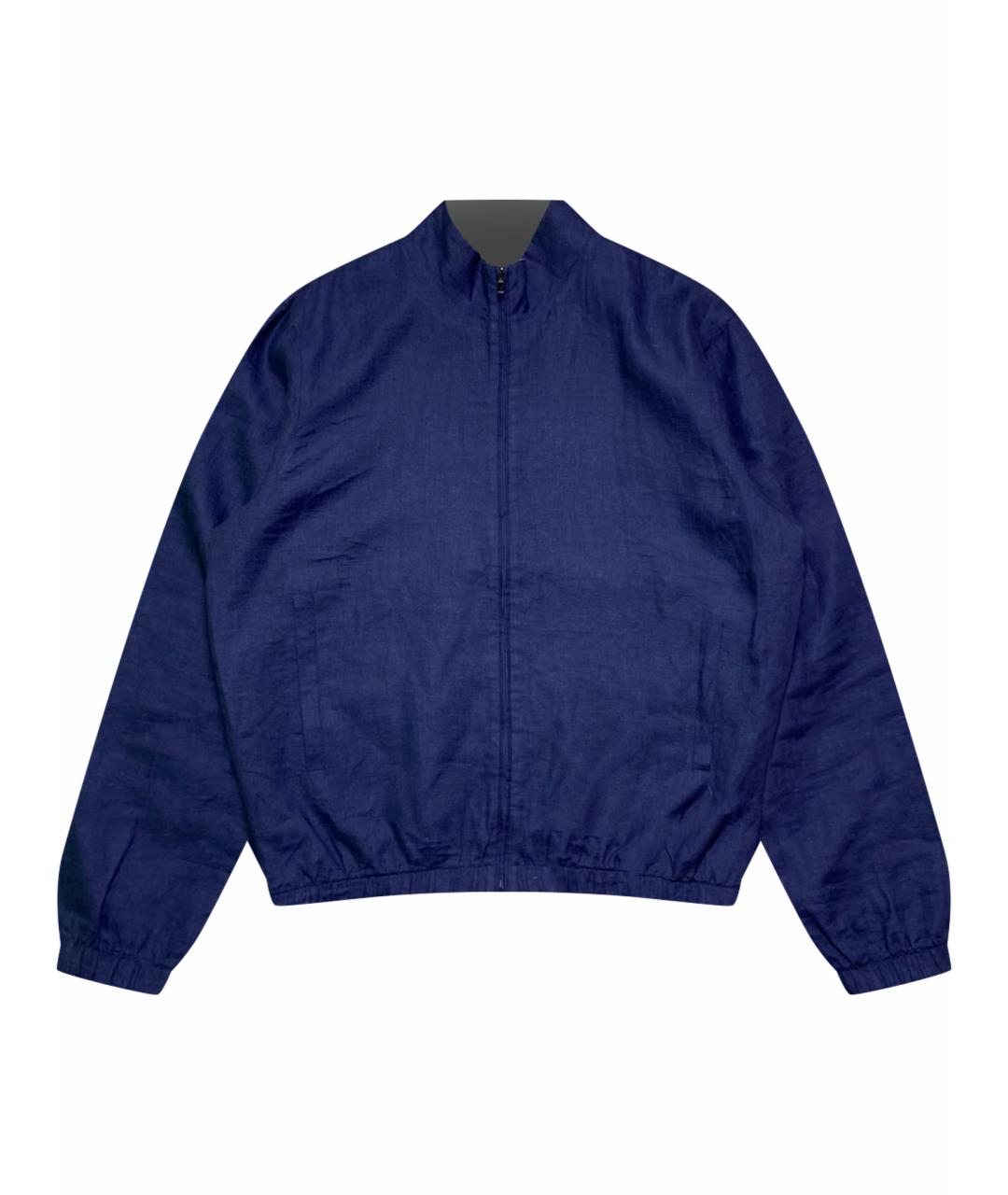 LORO PIANA Синяя льняная куртка, фото 1