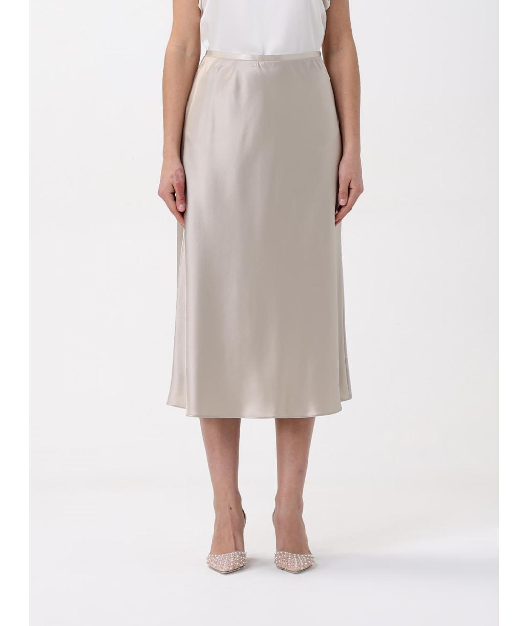MAX MARA Коричневая юбка миди, фото 2