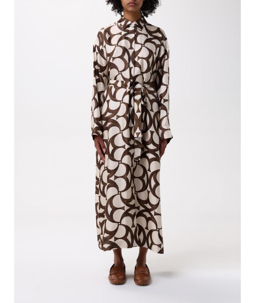 'S MAX MARA Мульти шелковое повседневное платье, фото 2