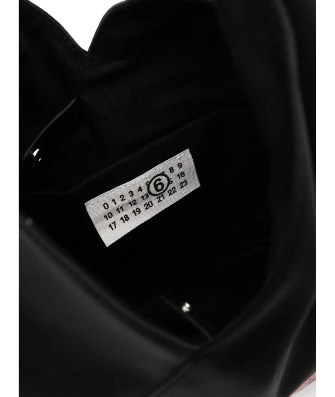 MM6 MAISON MARGIELA Черная синтетическая сумка тоут, фото 5
