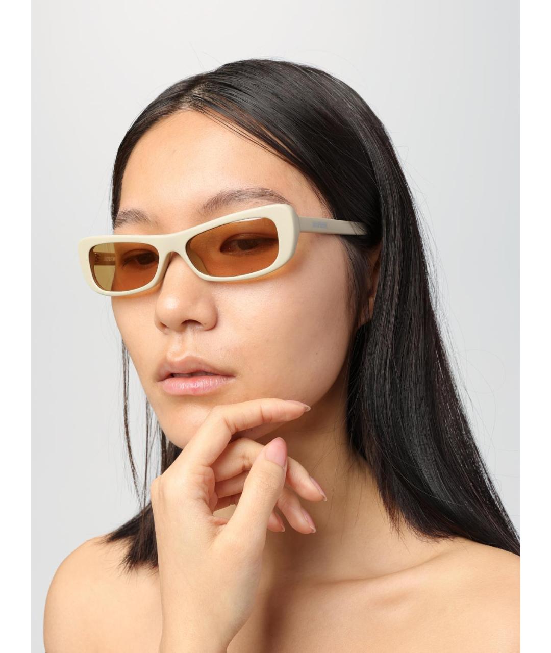 JACQUEMUS Бежевые солнцезащитные очки, фото 2