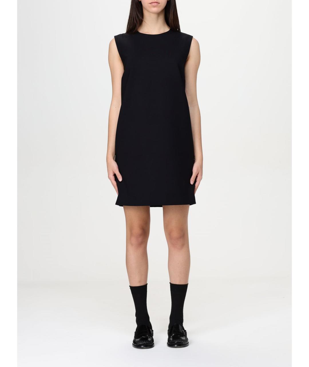 MAX MARA Черное шерстяное коктейльное платье, фото 5
