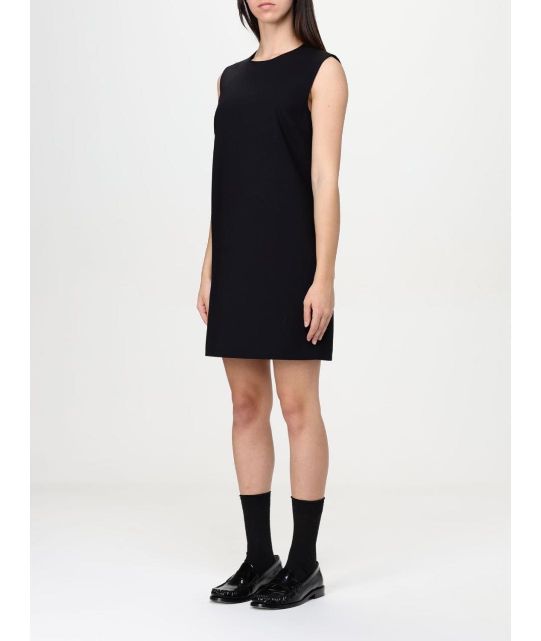 MAX MARA Черное шерстяное коктейльное платье, фото 3