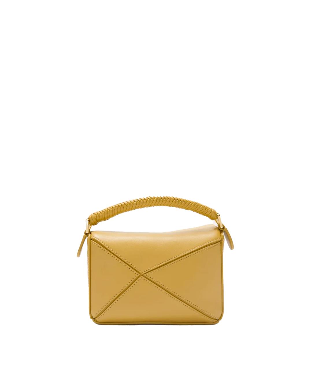 LOEWE Желтая кожаная сумка через плечо, фото 3
