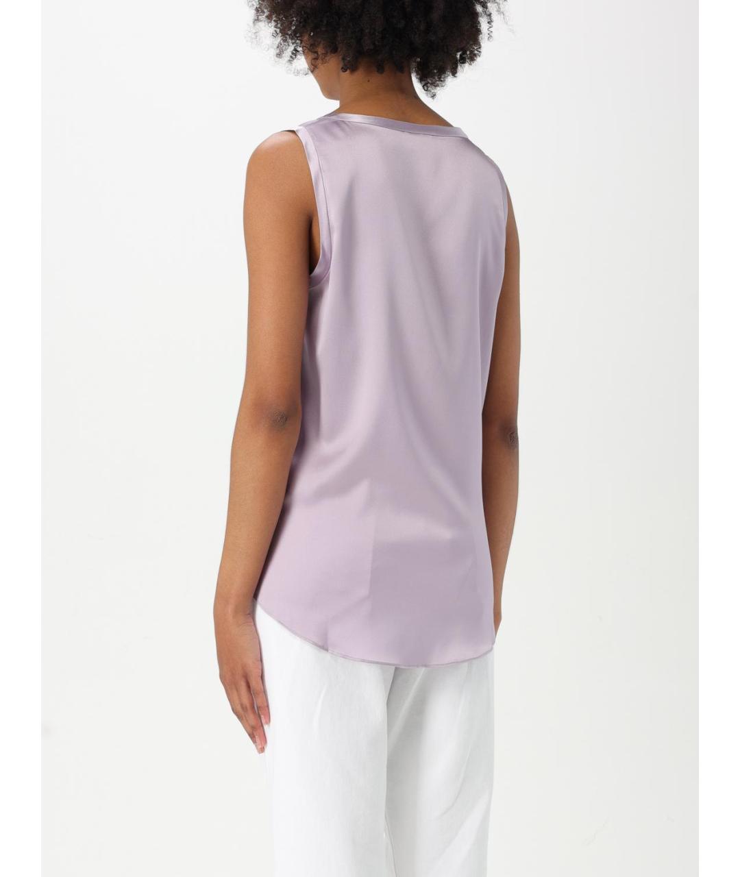 BRUNELLO CUCINELLI Фиолетовая майка, фото 4