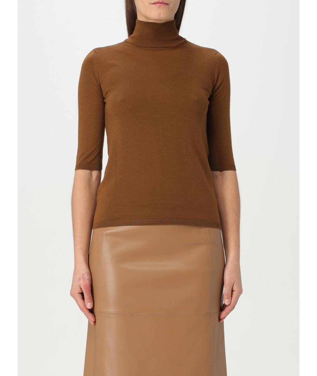 MAX MARA Коричневый джемпер / свитер, фото 2