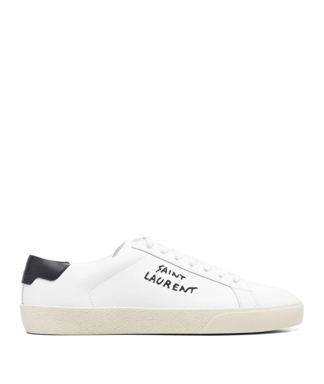 SAINT LAURENT Белые кожаные кроссовки, фото 1