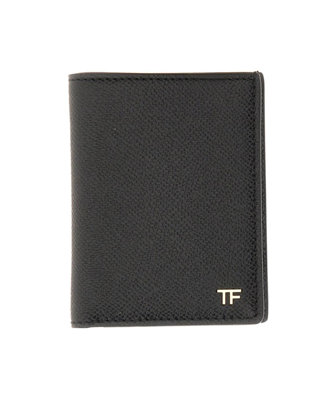 TOM FORD Черный кожаный кошелек, фото 1