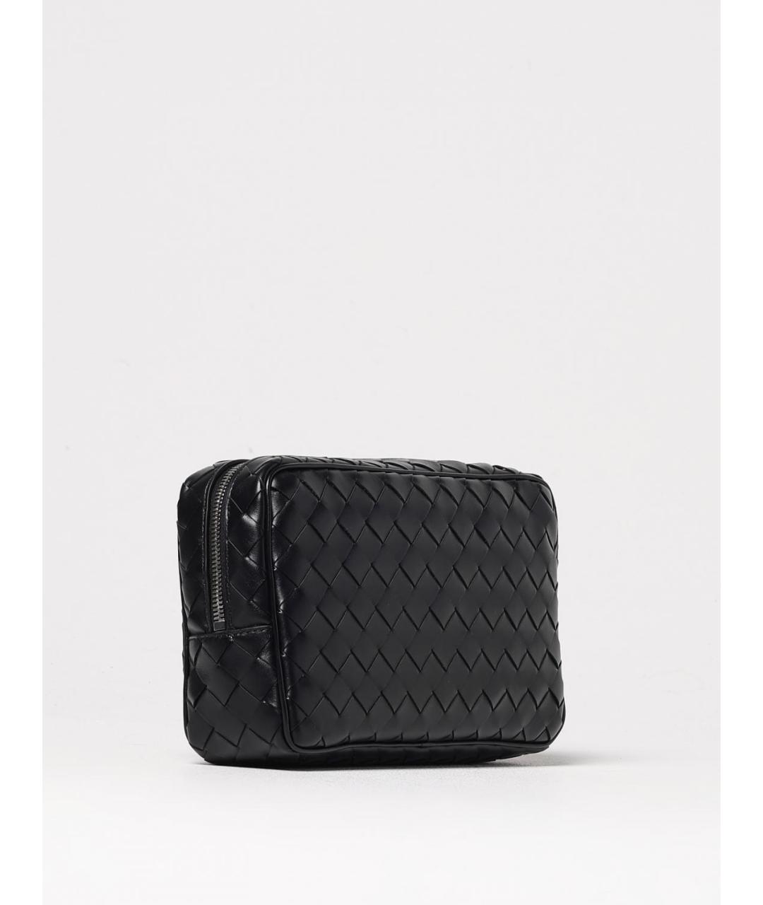 BOTTEGA VENETA Черная кожаная барсетка, фото 3