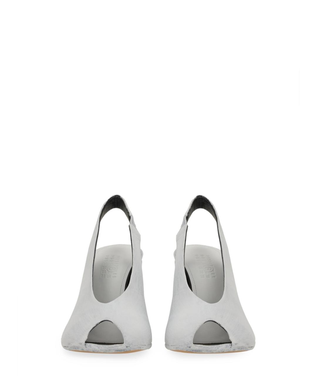 MM6 MAISON MARGIELA Белые кожаные туфли, фото 5