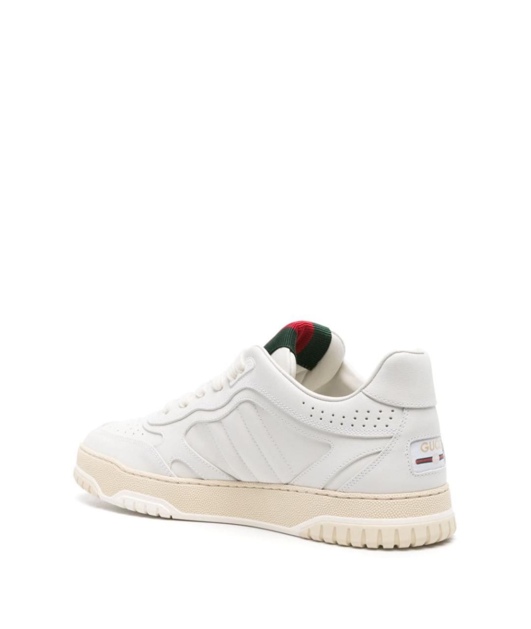GUCCI Белые кожаные кеды, фото 4