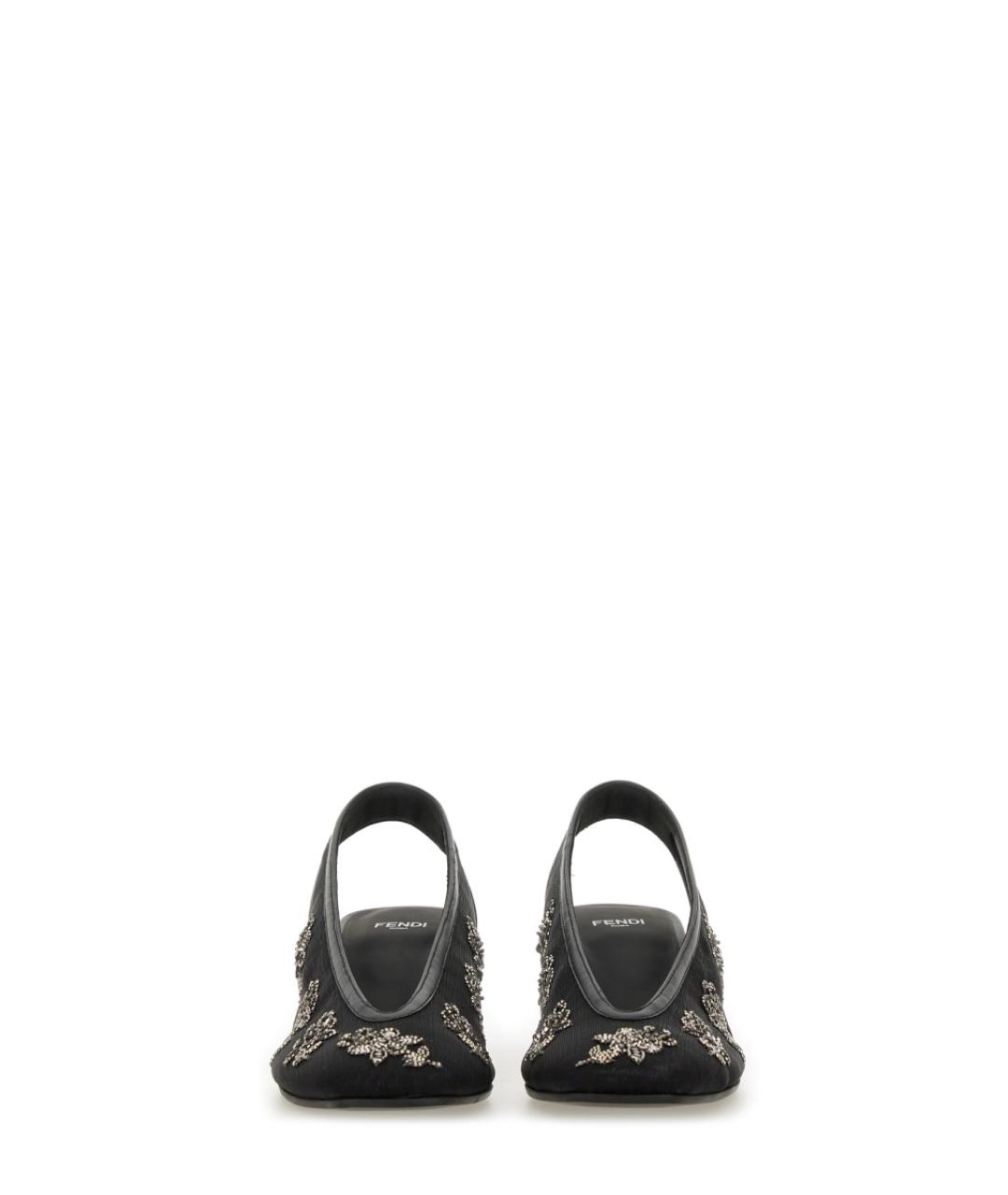 FENDI Черные синтетические туфли, фото 4