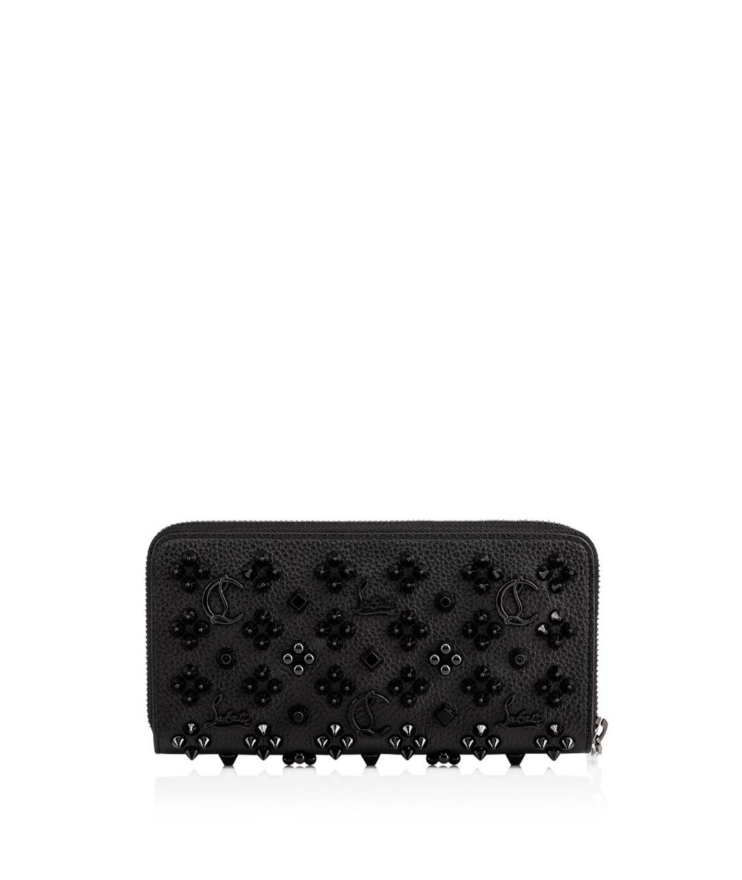 CHRISTIAN LOUBOUTIN Черный кожаный кошелек, фото 1