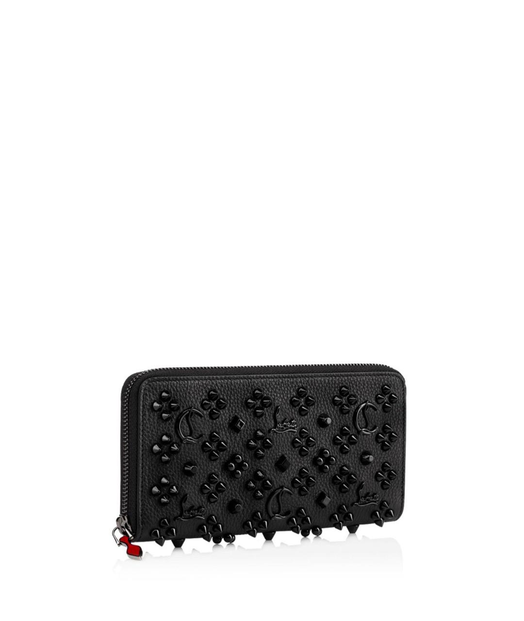 CHRISTIAN LOUBOUTIN Черный кожаный кошелек, фото 2