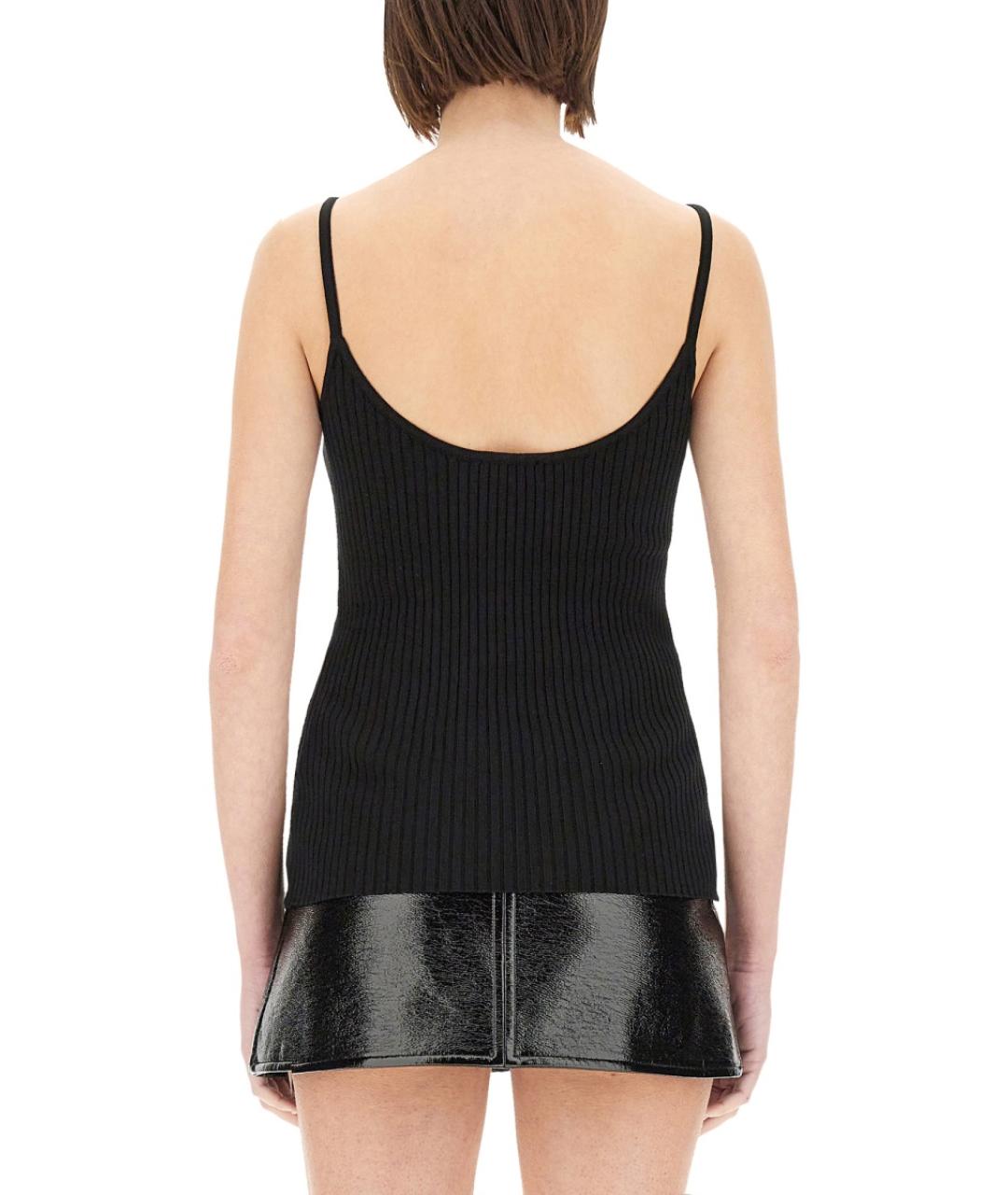 COURREGES Черная вискозная майка, фото 3