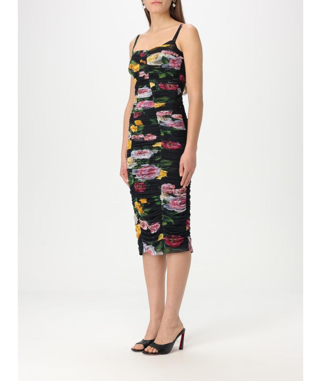 DOLCE&GABBANA Мульти синтетическое коктейльное платье, фото 2