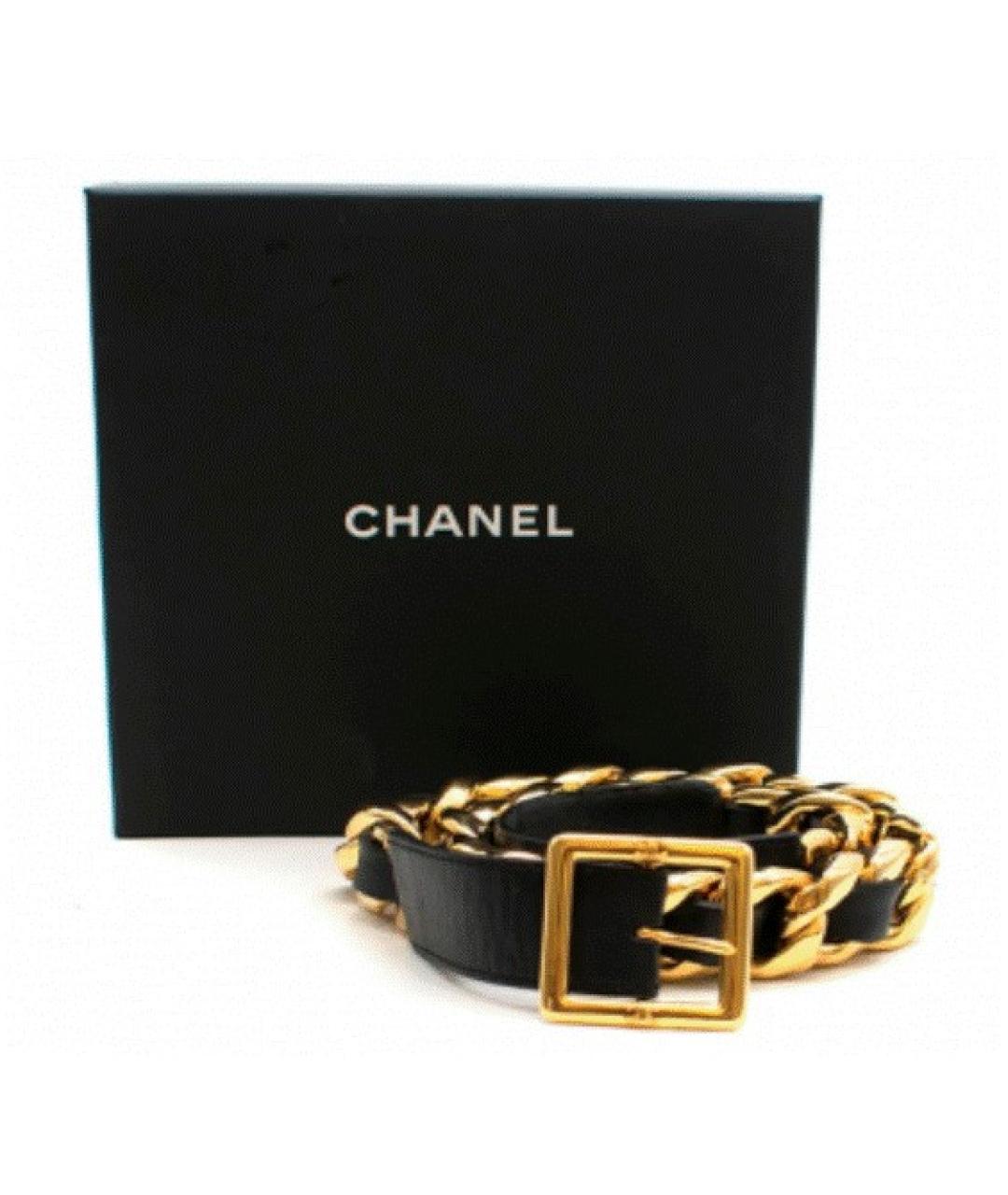 CHANEL Черный пелетеный ремень, фото 7